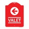Signmission Designer Series Sign-Valet Left Arrow, Red & White Aluminum Sign, 18" x 24", RW-1824-22771 A-DES-RW-1824-22771 - alternate 1